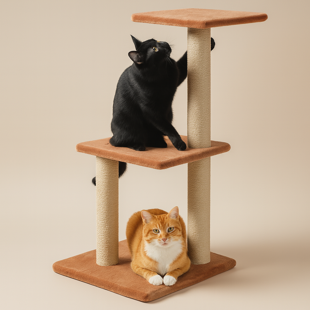 Petit Arbre à Chat Transformable pour Intérieur – Modulable, Avec Hamac, Niche, Griffoirs Sisal & Perchoir Amovible