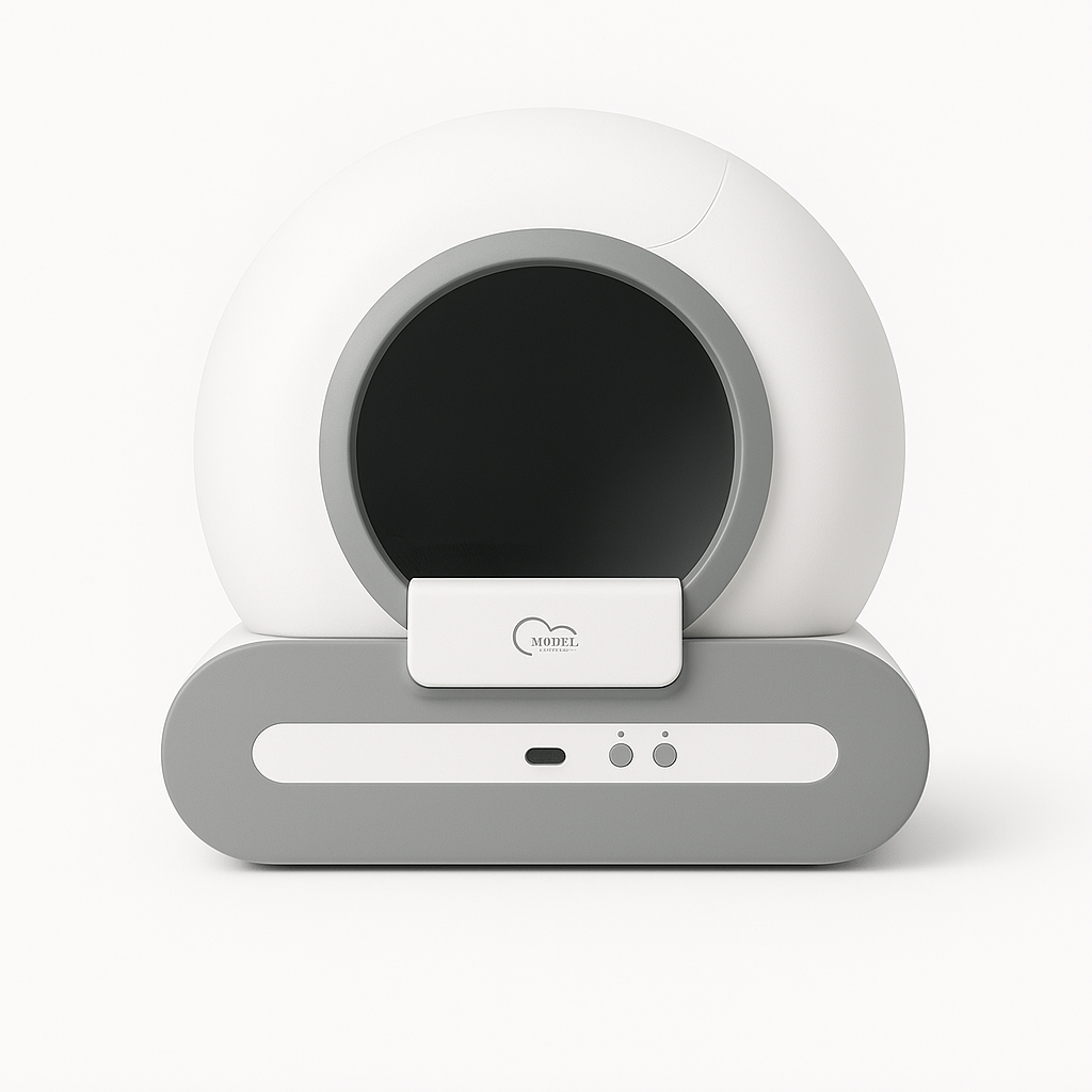 Litière Autonettoyante Connectée 65L pour Chat – Bac Compact avec App, Capteurs de Sécurité, Tapis & Sacs Inclus