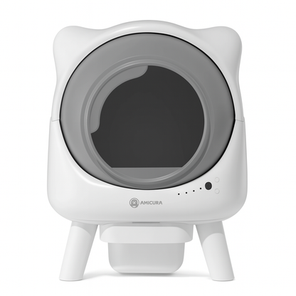 Litière Autonettoyante Connectée pour Chat – Bac XL avec App, Sécurité 10 Capteurs, Fonction Silencieuse & Nettoyage Facile