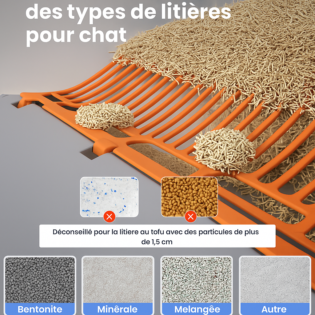 Litière Autonettoyante Connectée pour Chats – Grand Bac Ouvert avec Application, Ultra Silencieuse, Sécurisée et Idéale Multi-Chats