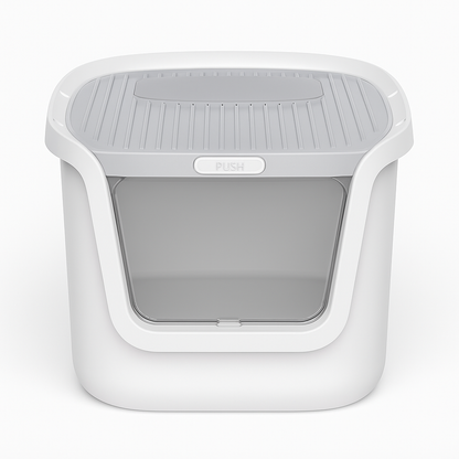 Bac à Litière Fermé pour Chat – Très Grand Espace, Double Accès, Couvercle Relevable & Filtration Anti-Odeur