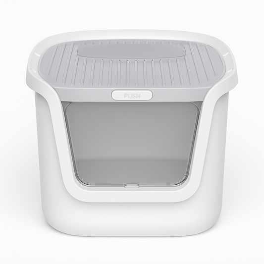 Bac à Litière Fermé pour Chat – Très Grand Espace, Double Accès, Couvercle Relevable & Filtration Anti-Odeur