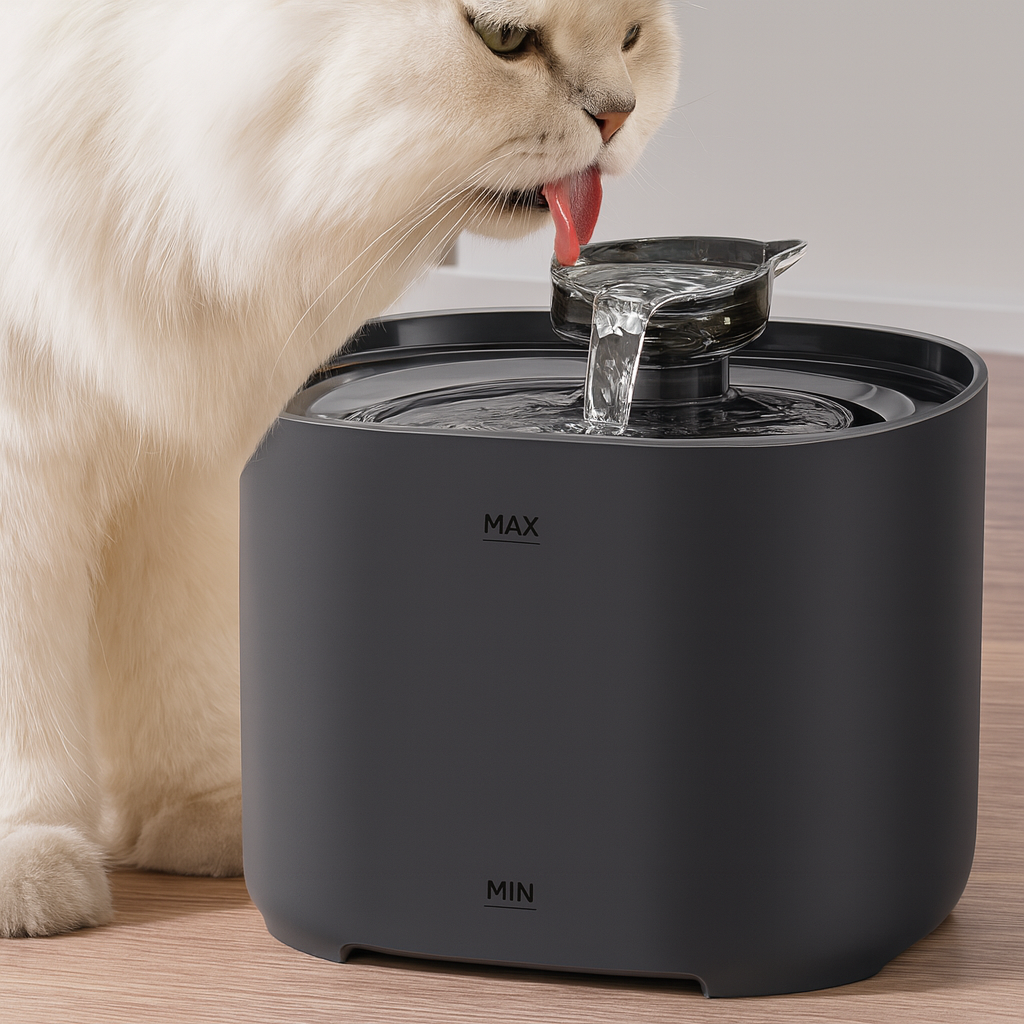Fontaine à Eau Automatique pour Chats – 2,5L avec Filtre de Rechange – Distributeur Silencieux et Hygiénique pour Animaux