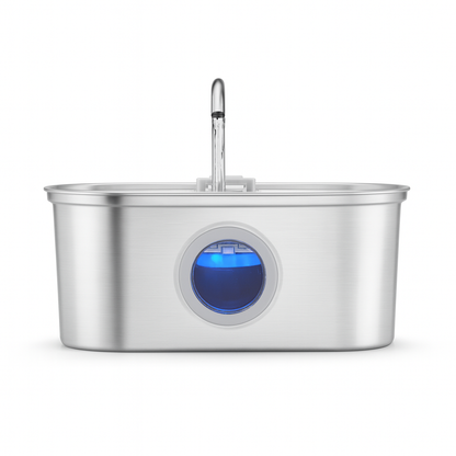 Fontaine à Eau Chat 3.2L Inox – Eau Filtrée Continue avec Pompe USB – Silencieuse et Facile à Nettoyer