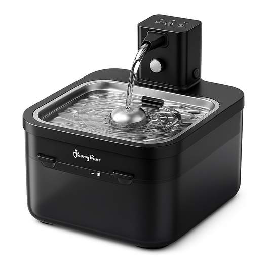 Fontaine à Eau Automatique pour Chat en Inox – 2,5L Sans Fil avec Capteur & Batterie – Ultra Silencieuse avec Filtration Avancée